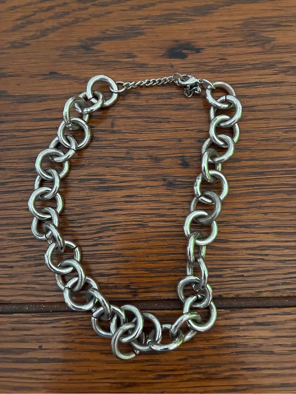 Chunky Silver-Link Women's Necklace - Modern Statement Chain